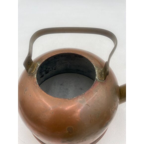 Antique Copper Kettle Lid & Brass Spout Handle Coppercraft Guild/Taunton Maine - Picture 4 of 8